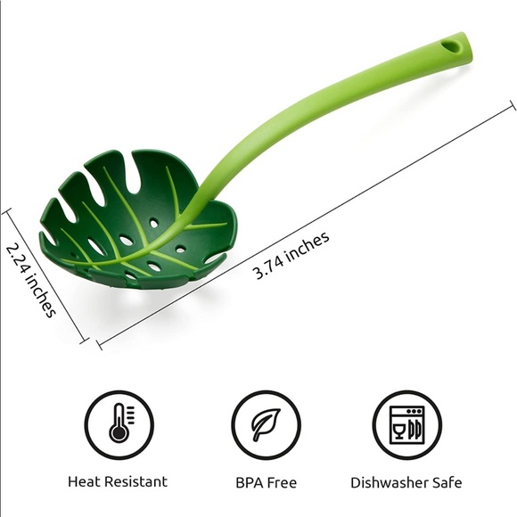 Brand-New, 2-for-1, Fenestrated Monstera Leaf Serving Spoons! - Picture 4 of 9